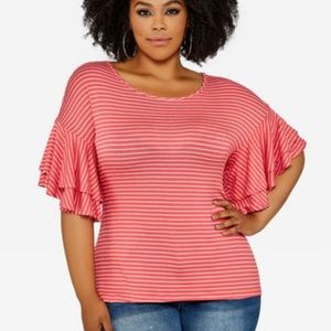 Final Markdown - Ashley Stewart pink & white top